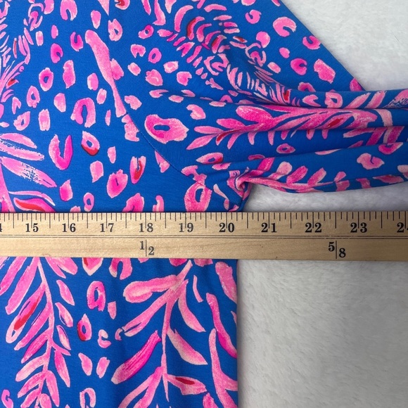 Lilly Pulitzer Ophelia Swing Dress in Pundy Blue La Zebra Pink Size XL EUC - Picture 9 of 11
